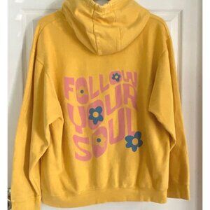 size L boho hippie Hrt & Luv pullover Follow Your Soul hoodie sweatshirt  hipste